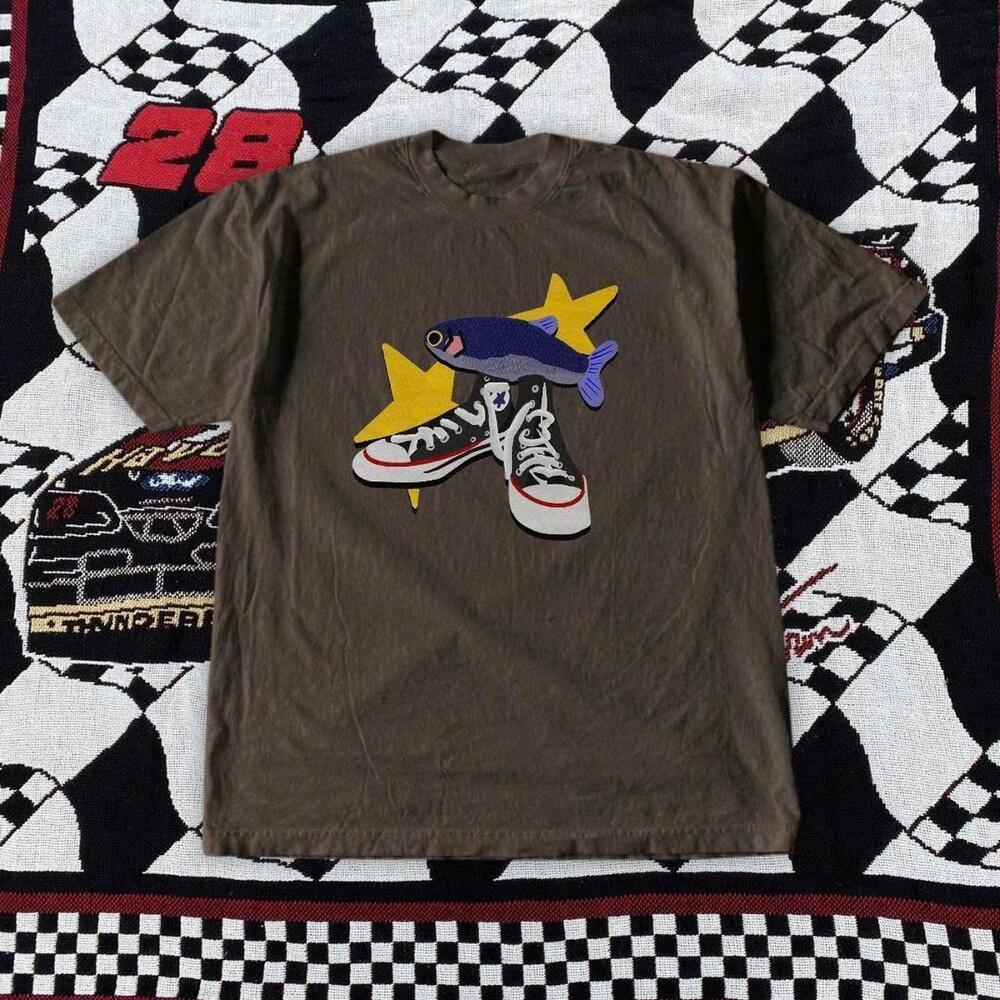 Brown And Yellow 90S Converse Graphic Tee